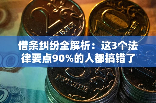 济南借条纠纷全解析：这3个法律要点90%的人都搞错了